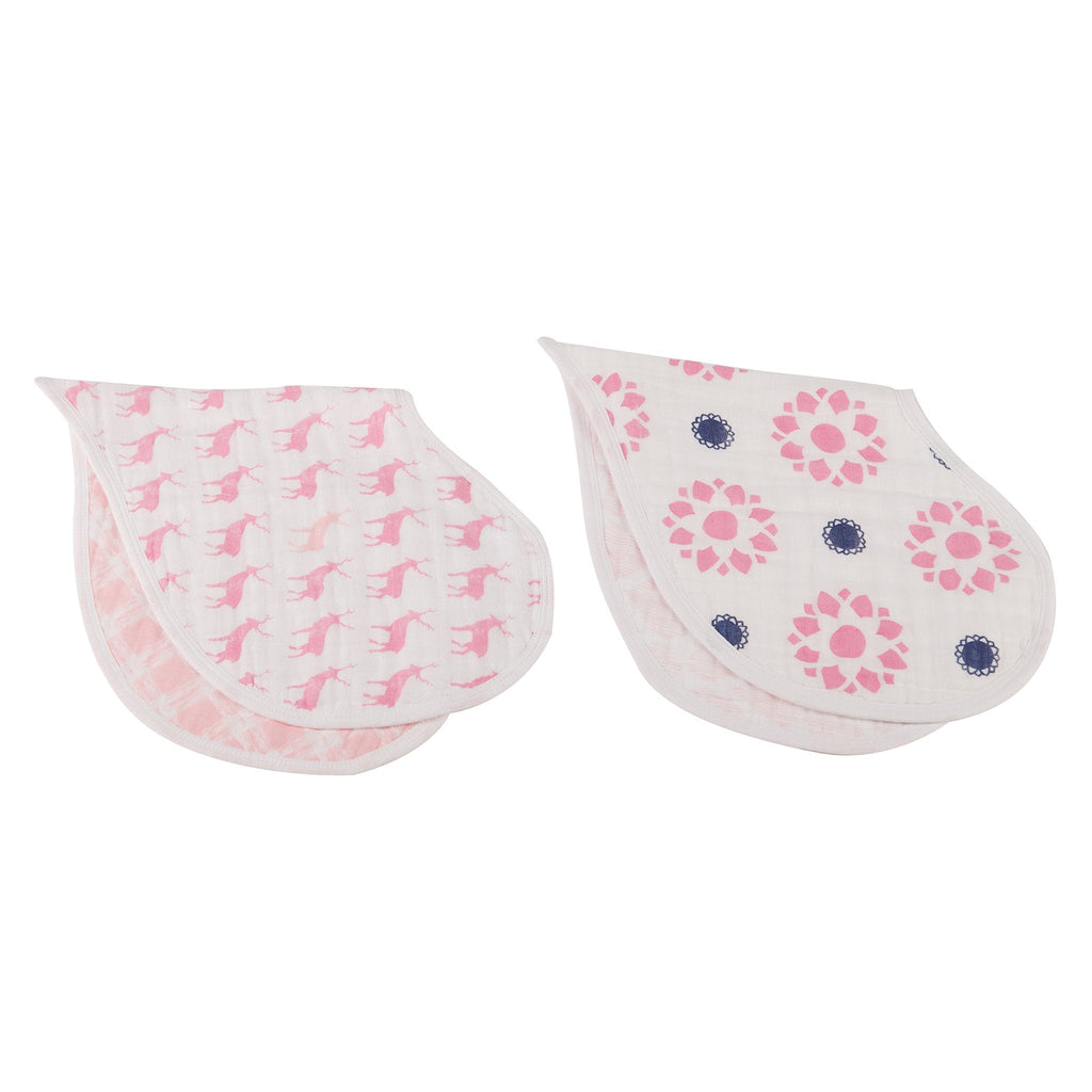 Pop of Pink Cotton Heart Bibs 2PK-1