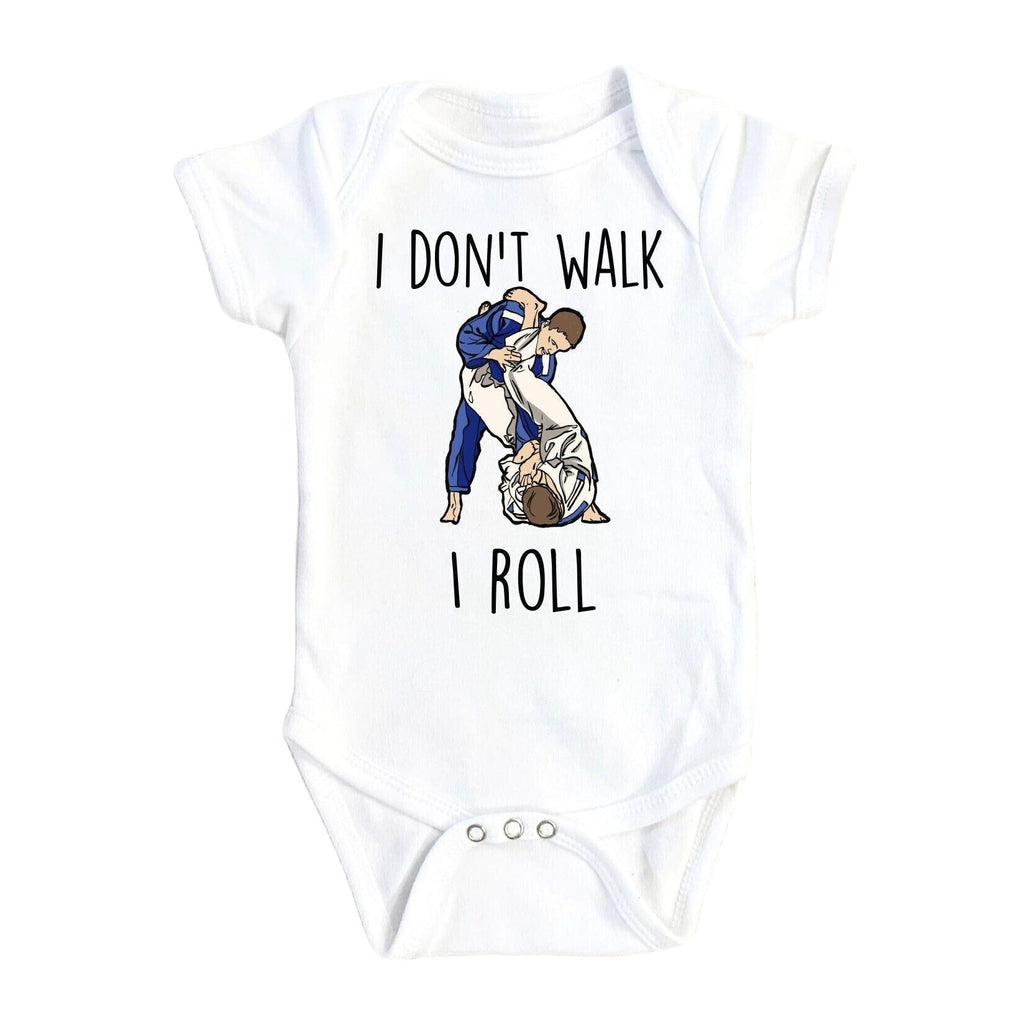 Jiu Jitsu Roll Gi - Baby Boy Girl Clothes Infant Bodysuit Funny Cute Newborn-0
