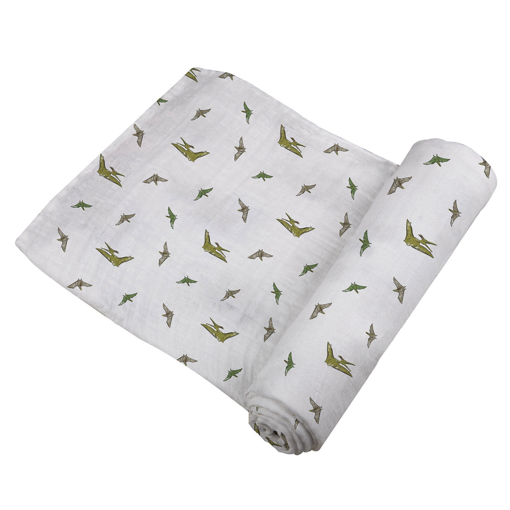 Pteranodon Cotton Muslin Swaddle-1